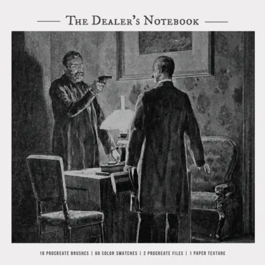 The Dealer's Notebook Procreate Brushes, Color Swatches & Paper Textures — Procreate brush