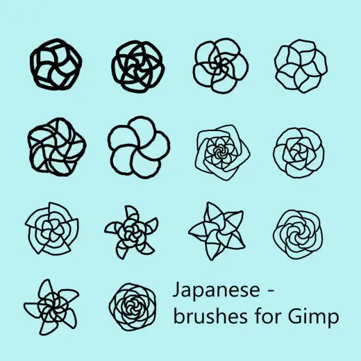 Japanese -  Brushes for Gimp — Krita brush