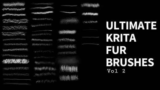 ULTIMATE KRITA FUR BRUSHES VOL 2 — Krita brush