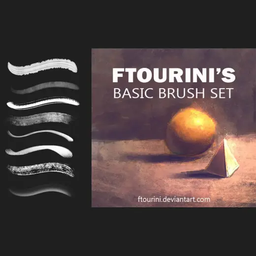 Basic Painting Brushes — Procreate, Photoshop & Krita brush