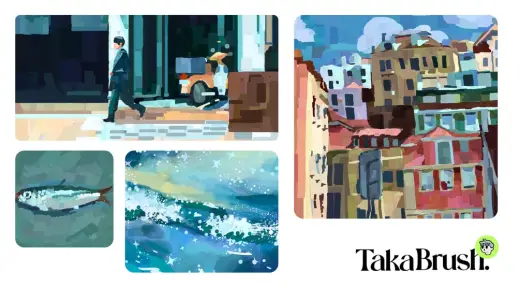 TakaBrush | 24 custom brushes for Photoshop and Procreate. — Procreate & Photoshop brush