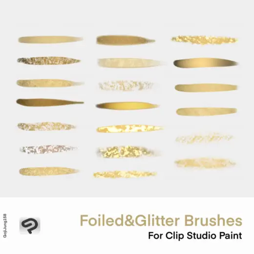 [CSP] Foiled&Glitter Brushes by GojiJung158 — Clip Studio Paint brush