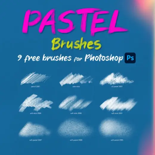 9 Pastel Brushes for Photoshop | free download — Photoshop brush