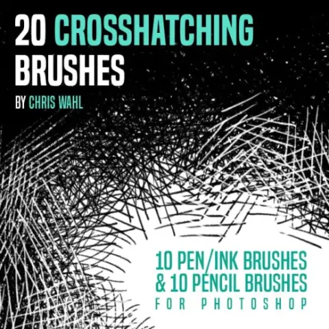 Crosshatching Brush Pack for Photoshop — Photoshop brush