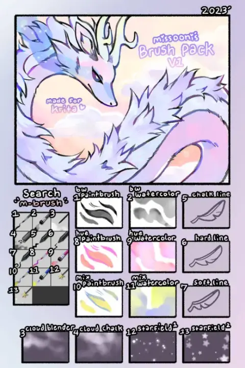 [F2U] Krita Brush Pack V1 — Krita brush