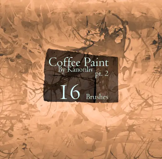 Coffee Paint Brushes part 1 and 2 — Procreate, Photoshop & Krita brush