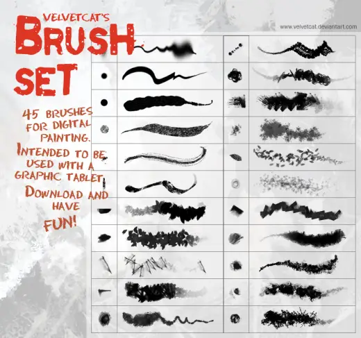 Digital Painting Brushes — Procreate, Photoshop & Krita brush