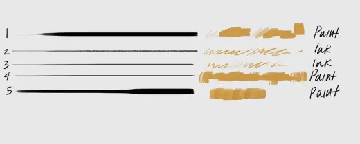 Basic inks and brushes — Krita brush