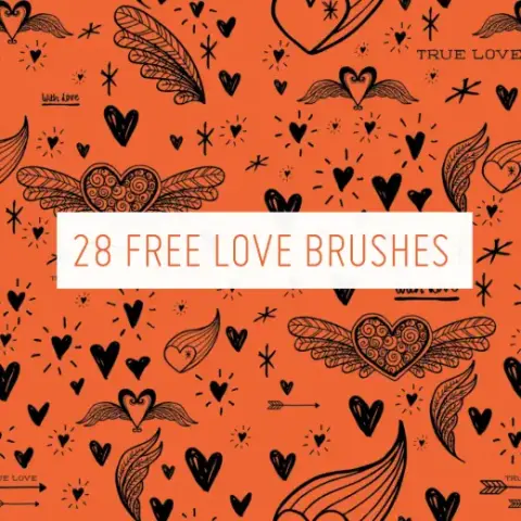 28 Free Love Brushes — Procreate, Photoshop & Krita brush