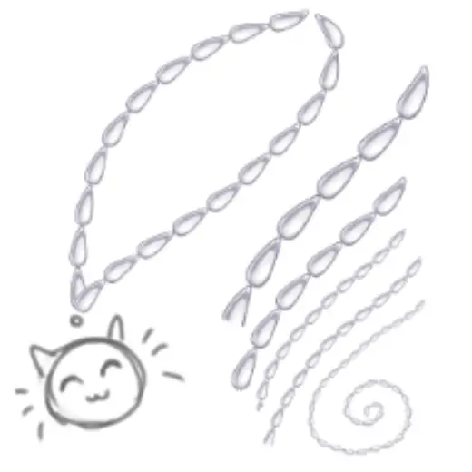 simple droplet chain_render — Clip Studio Paint brush