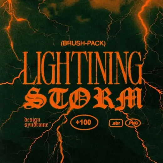 Lightning Storm Brush Pack — Photoshop brush
