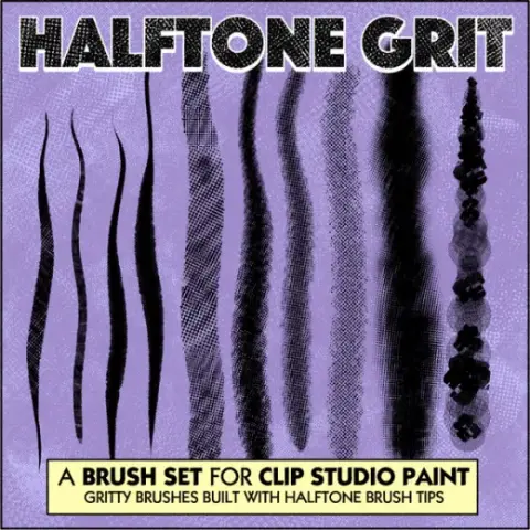Halftone Grit Brushes for Clip Studio Paint — Clip Studio Paint brush