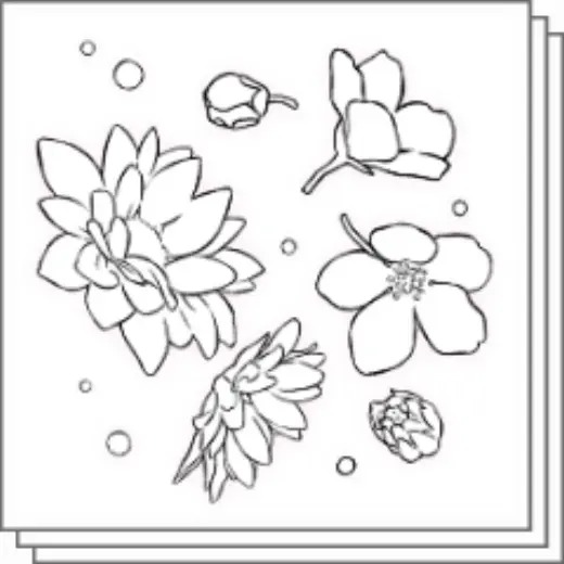 Two flowers that fit perfectly with comics — Clip Studio Paint brush