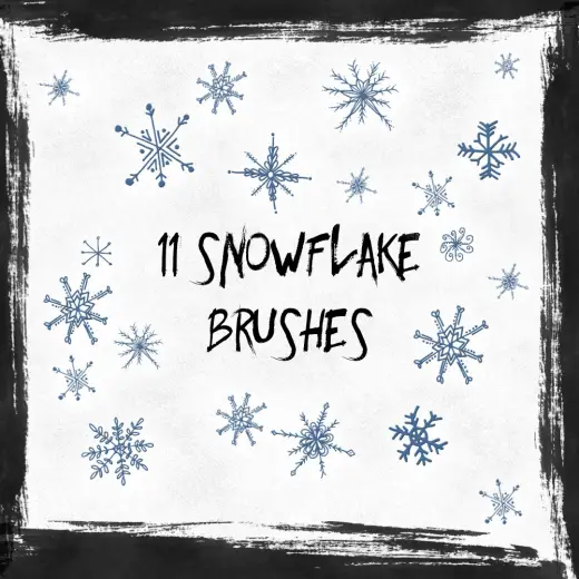 11 Free Snowflakes Brushes — Procreate, Photoshop & Krita brush