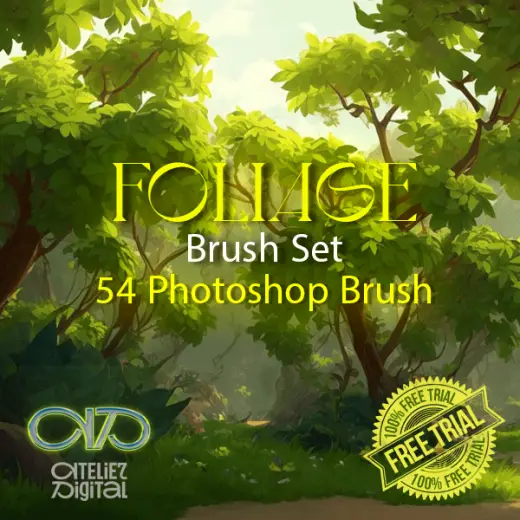 Foliage brush set tree photoshop — Photoshop brush