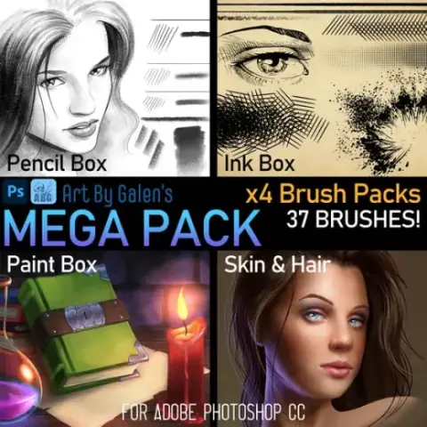 Art by Galen's MEGA PACK! - x4 brush packs! — Photoshop brush