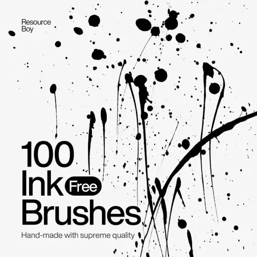 100 Ink Photoshop Brushes — Procreate, Photoshop & Krita brush