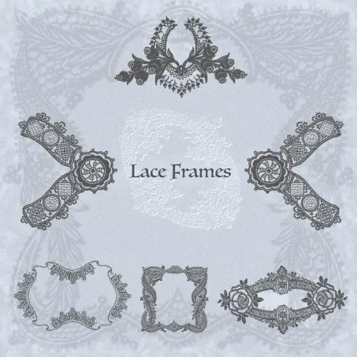 Lace Frames Brushes — Procreate, Photoshop & Krita brush