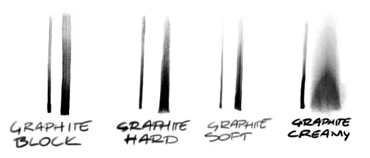 Graphite brushes for the new pattern blend modes — Krita brush