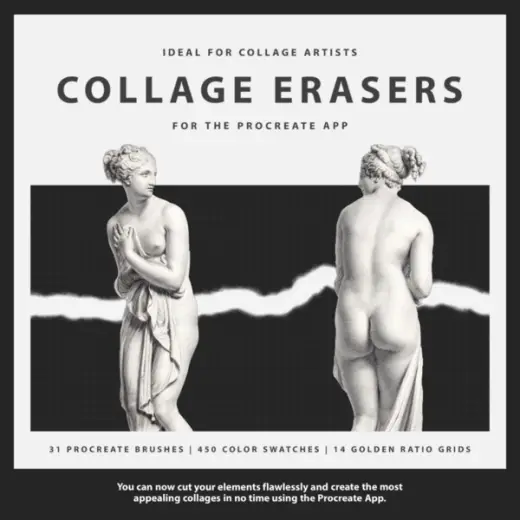 The Collage Eraser Procreate Brushes — Procreate brush