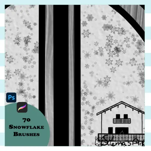 PROCREATE/PHOTOSHOP - Snowflake Brushset — Procreate & Photoshop brush