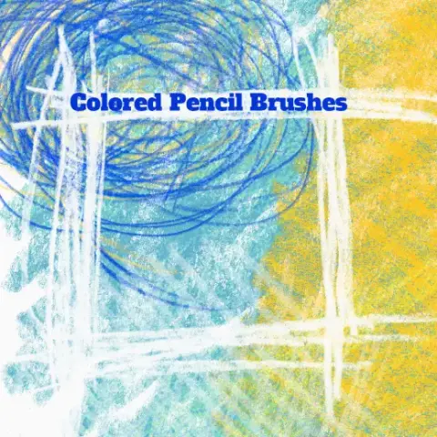 15 Colored Pencil PS Brushes — Procreate, Photoshop & Krita brush