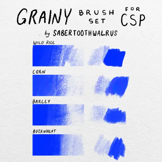 CSP Brushes: Grainy Brush Set — Clip Studio Paint brush