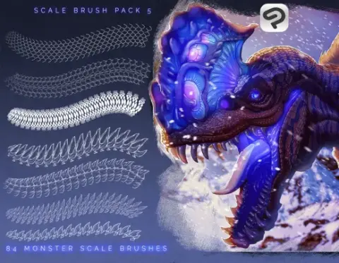 Clip Studio Scale Brushes Pack 5 — Clip Studio Paint brush