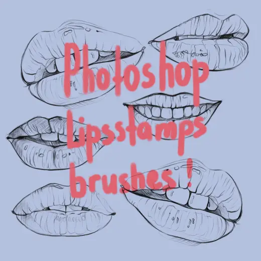 Lipstamps brushes for photoshop — Photoshop brush