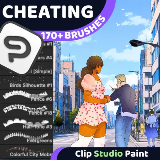 'Cheating' Brushes for Clip Studio Paint [Light Ver.] — Clip Studio Paint brush