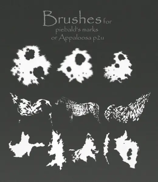Brushes for piebald's marks or Appaloosa p2u — Photoshop brush