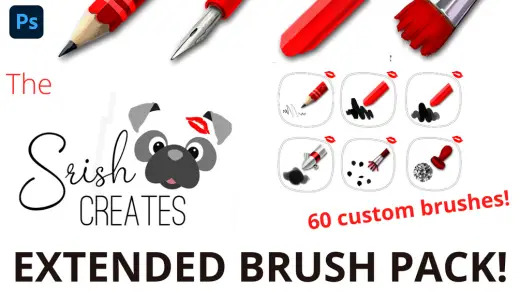 The Srish Creates EXTENDED Brush Pack [PHOTOSHOP/ABR EDITION] — Photoshop & Krita brush