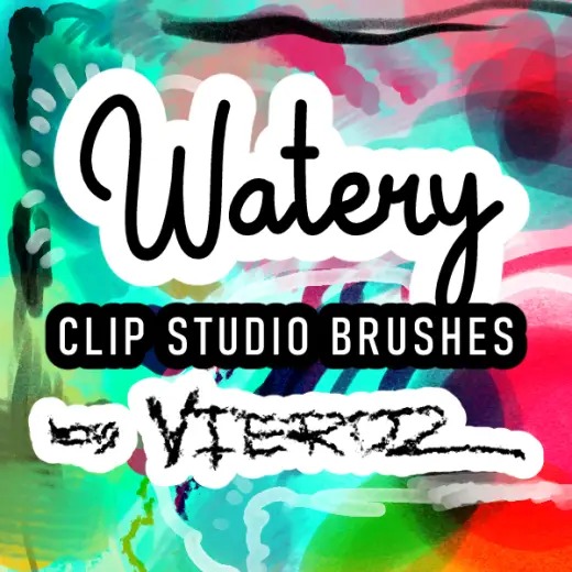 "Watery" Digital Brushes (CSP) — Clip Studio Paint brush