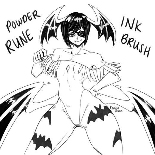 Powder Rune Inking Brush — Clip Studio Paint brush