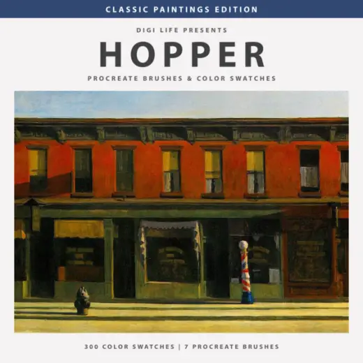 Edward Hopper Procreate Brushes & Color Swatches — Procreate brush