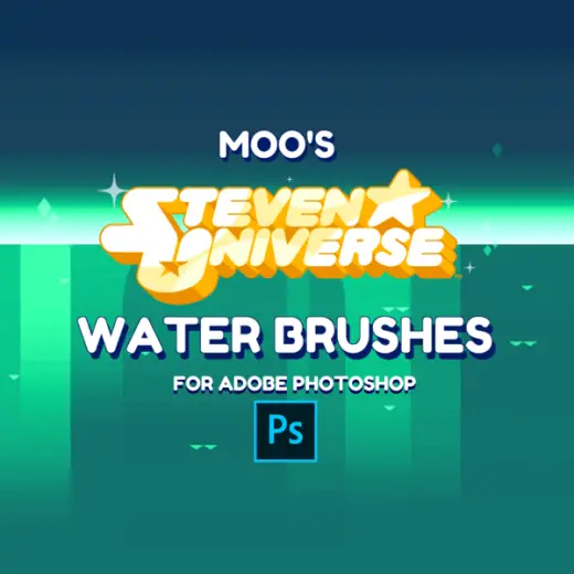 Moo's Steven Universe Water Brushes for Adobe Photoshop  💙 🌊 — Photoshop brush