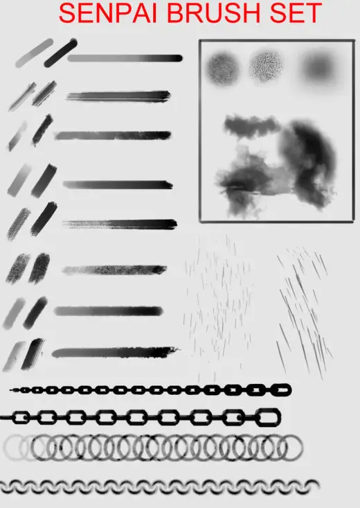 Sendai PS Brushes Set — Procreate, Photoshop & Krita brush