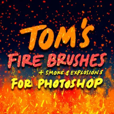 Tom's FIRE BRUSHES, + SMOKE & EXPLOSION ASSETS — Photoshop brush