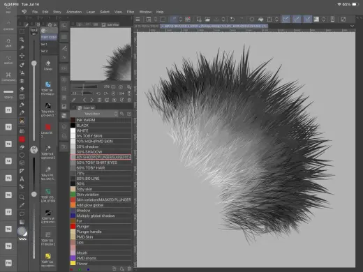 Custom Fur Brush Experiment — Clip Studio Paint brush