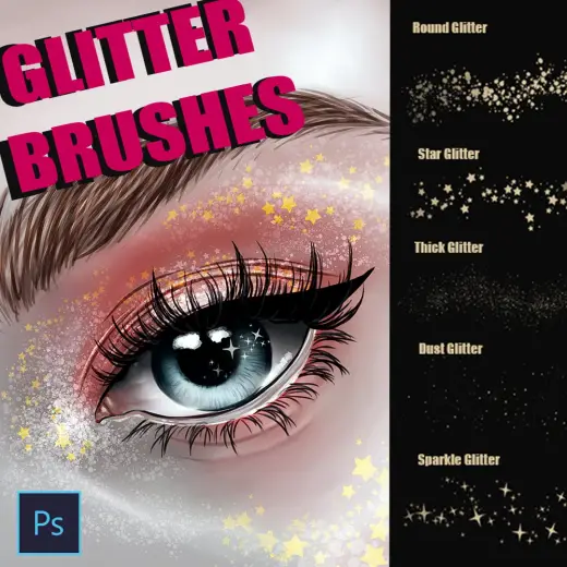 Glitter Brush Set For Photoshop — Photoshop brush