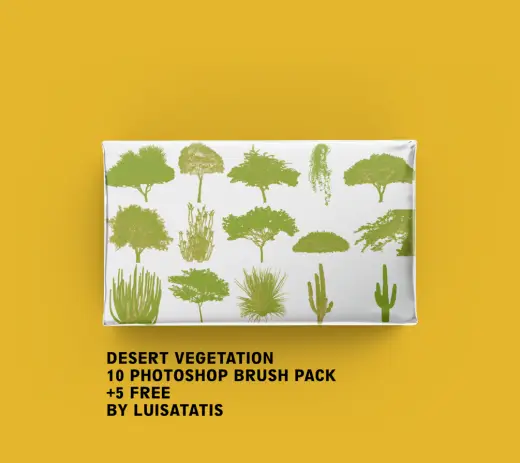 Desert Vegetation 15 Brush Pack! — Photoshop brush