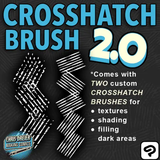 Crosshatch 2.0 Custom Brush — Clip Studio Paint brush