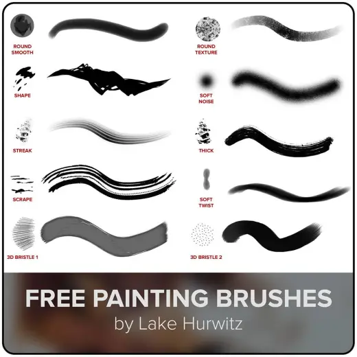 Free Painting Brushes — Procreate, Photoshop & Krita brush