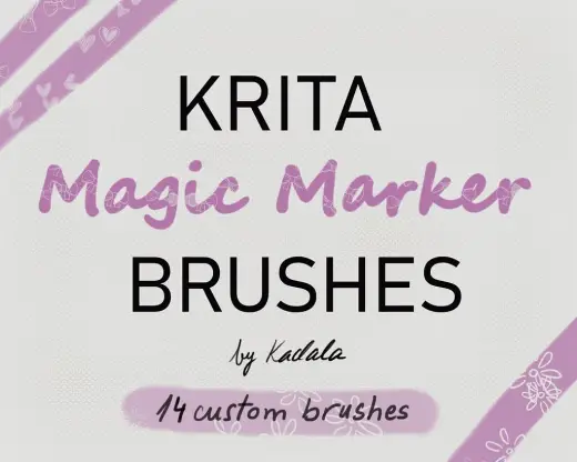 Magic Marker Brush Bundle // Now for free — Krita brush