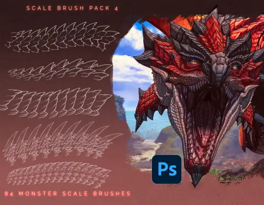 Photoshop Scales Brush Pack 4 — Photoshop brush