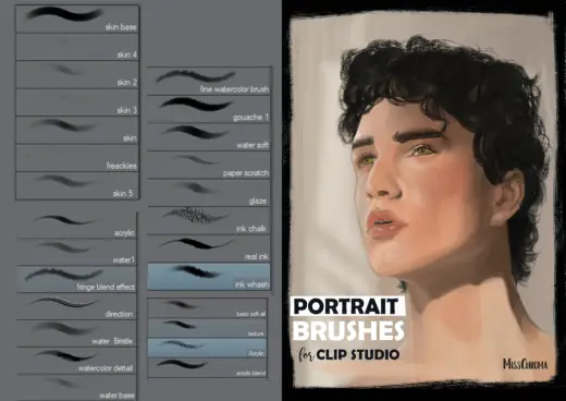 Portrait Brushes for Clip Studio Paint — Clip Studio Paint brush