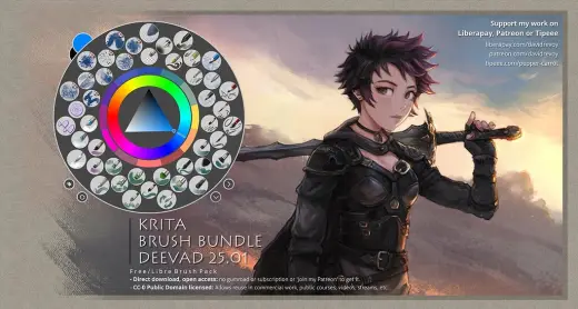 [update] Deevad 2025-01 Brush Bundle — Krita brush