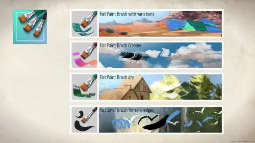 Speedpaintings Brushes: Flat brushes — Krita brush