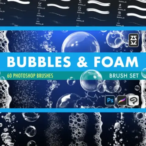 Bubble and Foam Brush Set — Photoshop brush