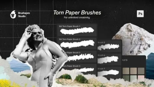 Photoshop Torn Paper Brushes & Textures — Photoshop brush
